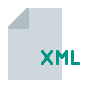 XML编码文件图标，简单矢量图