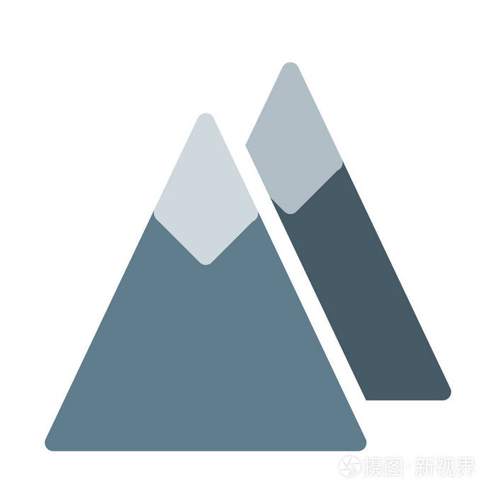 高海拔山脉图标,简单矢量插图插画-正版商用图片16tl8y-摄图新视界