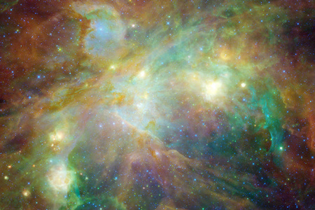 美丽的星系背景与星云星尘和明亮的恒星。 这幅图像的元素由美国宇航局提供。