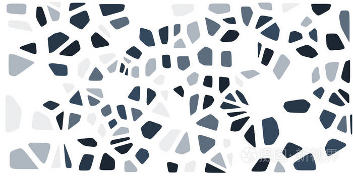彩色玻璃彩色voronoi与圆角矢量抽象不规则细胞背景模式二维几何形状