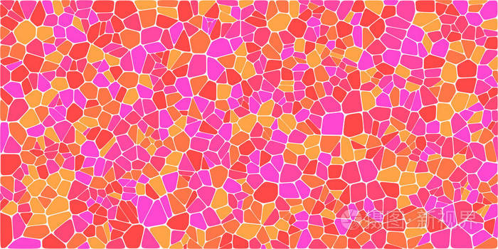 不规则细胞背景模式. 二维几何形状网格. 长宽比2:1