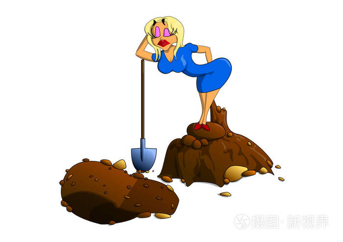 女孩挖了个洞美女为对手准备了一切肮脏的工作和漂亮的女孩