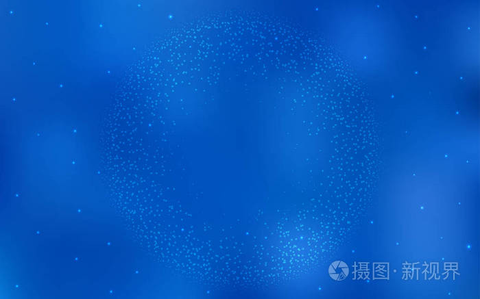 淡蓝色矢量布局与宇宙恒星. 闪烁的抽象插图与五颜六色的宇宙恒星.