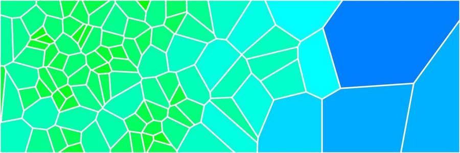 彩色玻璃彩色Voronoi多边形算法背景向量抽象。 不规则的细胞模式。 二维几何形状网格纹理。 长宽比31