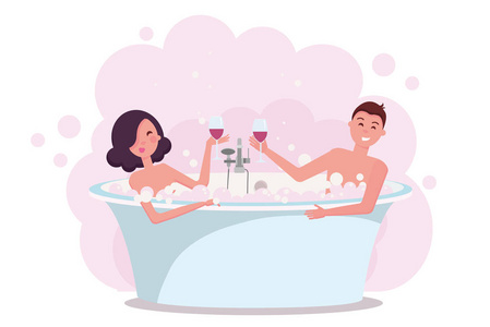 男生和女生洗澡酷酷图片