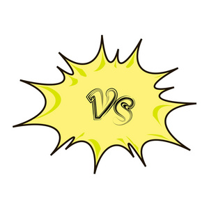 与vs信件战斗背景平面漫画风格设计照片