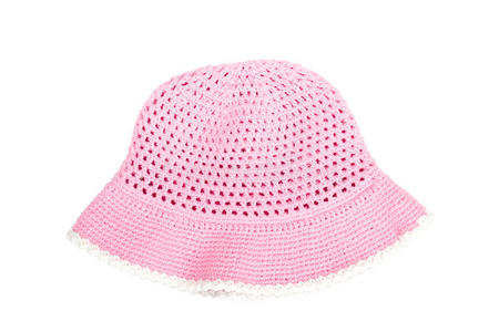 粉色羊毛针织帽
