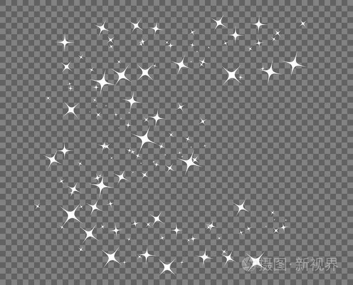 星星抽象白色.彗星尾巴.单色的纯洁闪耀.