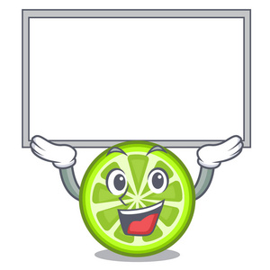 卡通柠檬片卡通玻璃矢量插图的绿色柠檬片照片