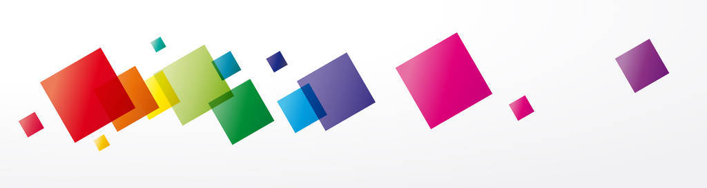 矢量抽象背景彩虹方块和像素。 标题和横幅