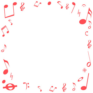 白色音符音符图片