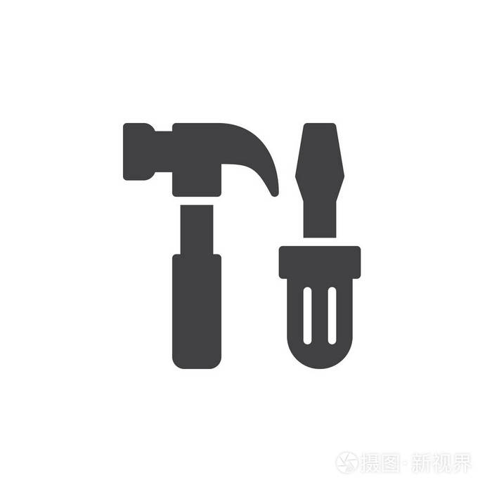 服务符号标志插图. 像素完美