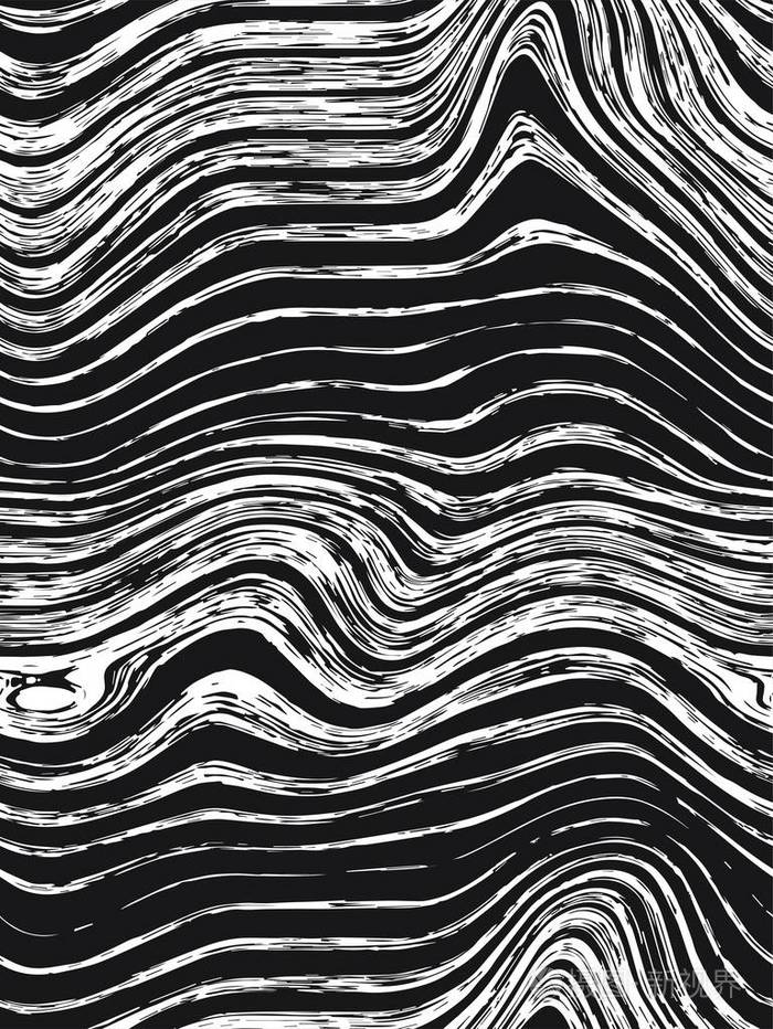 抽象背景木纹理.无缝板手绘图形.密集的线条.木制切菜板或桌子甲板.