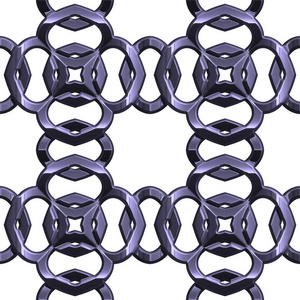 三维效果无缝背景壁纸金属瓷砖图案。