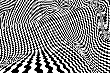 抽象3d 的黑白幻象.光学错觉向量的概念设计.eps 10 矢量插画照片