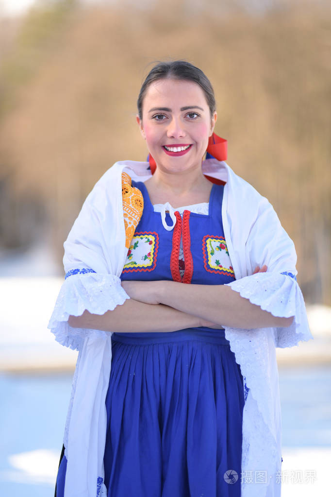 斯洛伐克民间传说传统服装斯洛伐克女孩