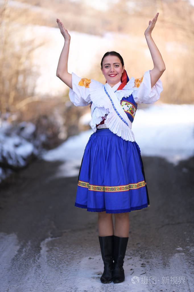 斯洛伐克民间传说传统服装斯洛伐克女孩