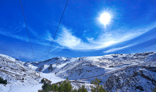内华达山脉雪山滑雪胜地，西班牙格拉纳达