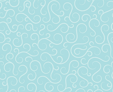 扉页线条螺旋抽象无缝图案背景.卷曲点缀花朵无尽的波浪笔触.