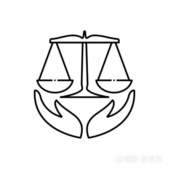 法律保险的黑线图标插画-正版商用图片16wz6b-摄图新视界