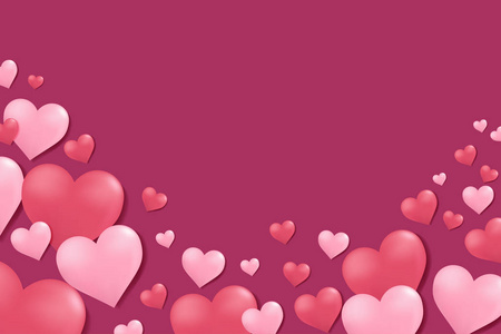 s day background with hearts.