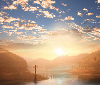 耶稣基督山水风景图片图片