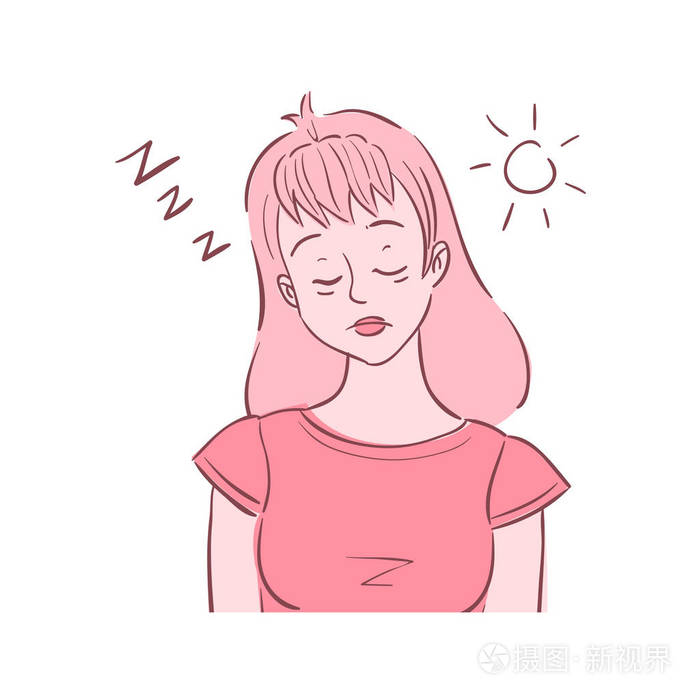 她感到疲劳.