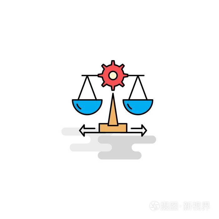 平坦的正义图标. 矢量插画-正版商用图片16xj5j-摄图新视界