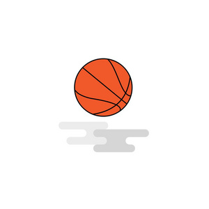 平面篮球图标。 矢量