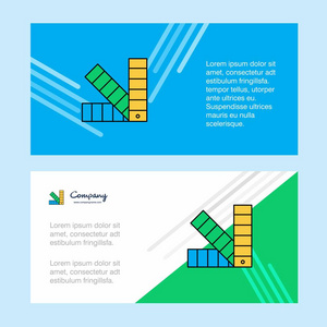 规模抽象企业业务横幅模板横向广告业务横幅。