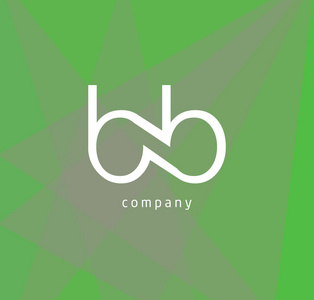b和b字母标识设计名片矢量图
