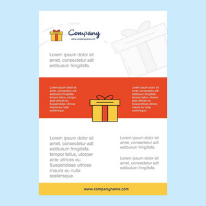 GiftboxComany简介年度报告演示文稿传单小册子矢量背景的模板布局