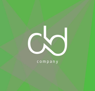 名片矢量图的d和d字母标识设计