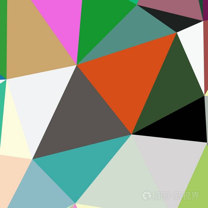 抽象背景多色几何极化.