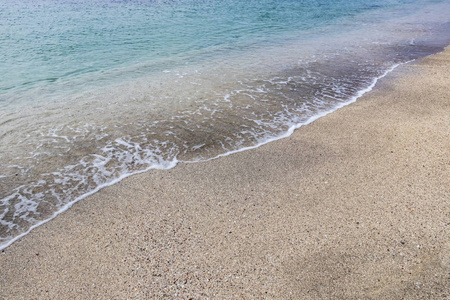 海边和带海岸波浪的沙子