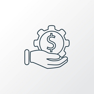 金融服务图标行符号.时尚风格的优质隔离设置元素照片