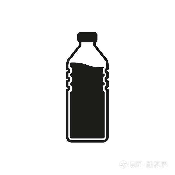 瓶子的图标. 简单的矢量图.