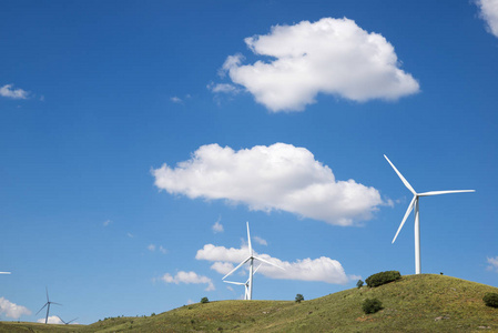 风力机用于电力生产索里亚省卡斯蒂利亚里昂西班牙。