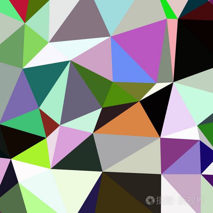 抽象背景多色几何极化.