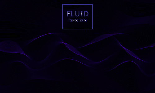 流动形状设计。 液体波背景。 抽象的三维流动形状。