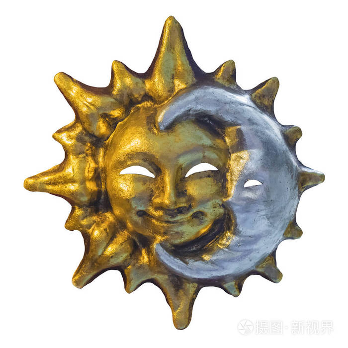 威尼斯面具太阳和月亮