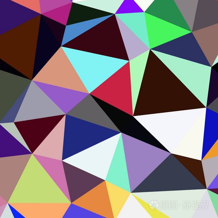 抽象背景多色几何极化.