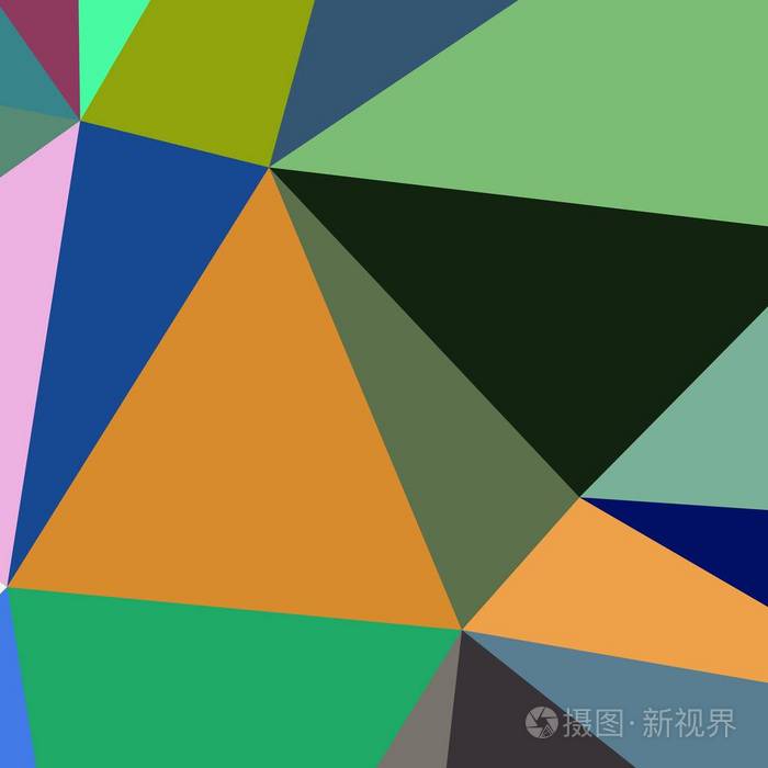 抽象背景纬向无缝三角形彩色图案.