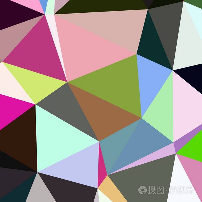 抽象背景多色几何极化.