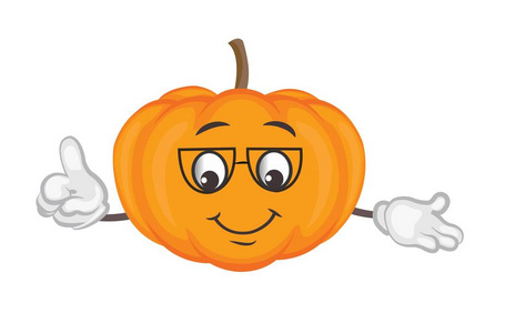 可爱的矢量卡通南瓜可爱的南瓜角色. 卡通矢量插图照片