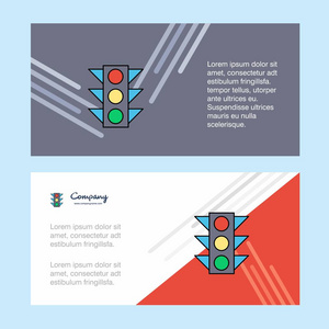 交通信号抽象企业业务横幅模板横向广告业务横幅。