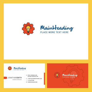  Front and Back Business Card Template. Vector Creative Design