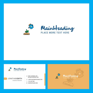  Front and Back Business Card Template. Vector Creative Design