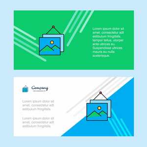 形象框架抽象企业业务横幅模板横向广告业务横幅。