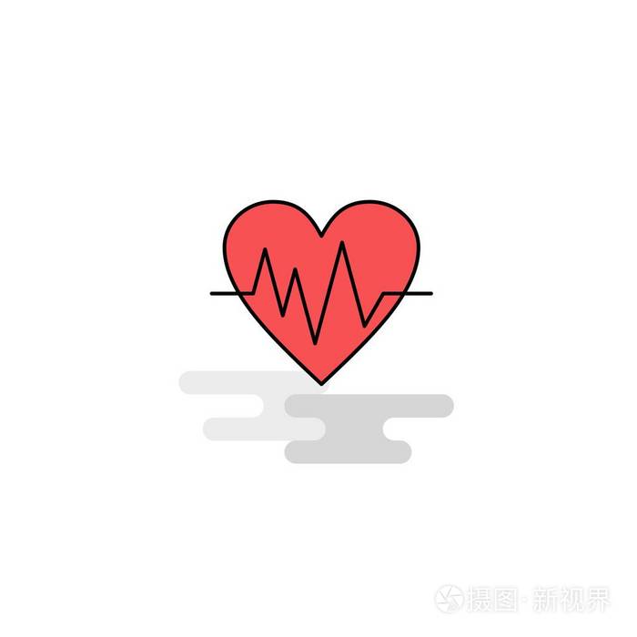 平心心电图图标. 矢量